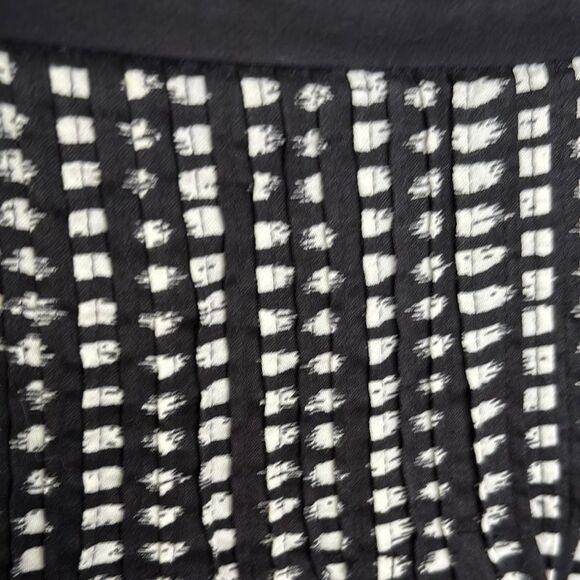 Anthropologie Black and White Ikat Mini Skirt - Picture 2 of 5